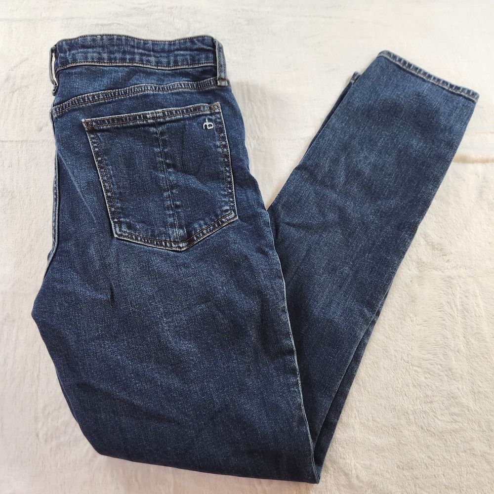 Rag & Bone Womens jeans‎ 30 Cate Mid Rise Skinny Medium Dark Wash Denim